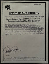 Load image into Gallery viewer, Tommy Douglas Signed Cut Autograph Canadian Politician Universal Health Care JSA