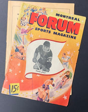 Load image into Gallery viewer, 1946-47 Stanley Cup Finals Hockey Program Montreal Forum Canadiens Maple Leafs