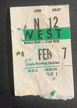 Load image into Gallery viewer, Darryl Sittler Historic 10 Point Game Ticket Stub 1976 Toronto Maple Leafs NHL