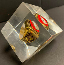 Load image into Gallery viewer, 1997 Detroit Red Wings Stanley Cup Ring Paperweight Lucite Jostens NHL Hockey