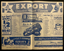 Load image into Gallery viewer, 1952 NHL Hockey Vintage Program Toronto Maple Leafs vs Montreal Canadiens MLG