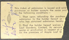 Load image into Gallery viewer, 1962 Maple Leaf Gardens Hockey Ticket Stub Toronto Maple Leafs Detroit Red Wings