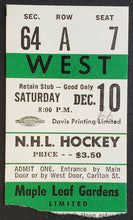Load image into Gallery viewer, 1966 Maple Leaf Gardens NHL Program Insert + Ticket Stub Leafs vs Blackhawks