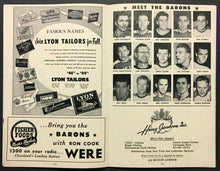 Load image into Gallery viewer, 1954 Cleveland Arena Sports Review Program Press Sports Coverage Barons vs Reds