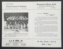 Load image into Gallery viewer, 1966 Fort William Minor Hockey League Program Lakehead Pro All Stars v Toronto