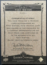 Load image into Gallery viewer, 2013 Upper Deck Goodwin Champions Tony Gwynn Autographed Basketball Card