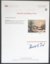 Load image into Gallery viewer, US President Gerald Ford + Betty Ford Signed 1974 Big Christmas Card LOA Vintage