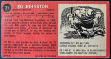 Load image into Gallery viewer, 1964-65 Vintage Boston Bruins Ed Johnston Topps Tallboy NHL Hockey Card