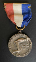 Load image into Gallery viewer, Early 1900s Vintage Speed Skating Medal Eastern States Championships NY + Ribbon