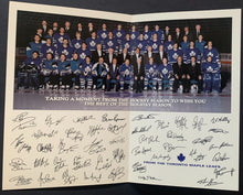 Load image into Gallery viewer, 1992-1993 Toronto Maple Leafs Christmas Card Facsimile Autographs NHL Hockey VTG