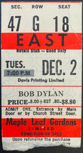 Load image into Gallery viewer, Historic 1975 Bob Dylan Rolling Thunder Revue Maple Leaf Gardens Concert Ticket