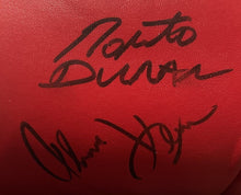 Load image into Gallery viewer, Sugar Ray Leonard, Roberto Duran, Thomas Hearns Signed Everlast Boxing Glove PSA