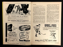 Load image into Gallery viewer, 1958 Maple Leaf Gardens NHL Hockey Program VTG Leafs vs Rangers Billy Harris