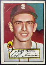 Load image into Gallery viewer, 1952 Topps Baseball #285 Cliff Fannin MLB Card St Louis Browns 5th Series
