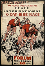 Load image into Gallery viewer, 1934 Bike Race Program Montreal Forum Quebec Featuring Torchy Peden Vintage
