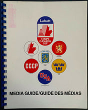Load image into Gallery viewer, 1987 Rare Canada Cup Hockey Media Guide Legendary Tournament Schedule + Profiles