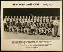 Load image into Gallery viewer, 1939 NHL Hockey Team Photo New York Americans Rare Vintage Conacher Nels Stewart