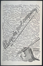 Load image into Gallery viewer, 1950's Louisville Slugger Always in Good Company Facsimile Autograph Poster MLB