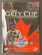 Load image into Gallery viewer, 2007 Grey Cup CFL Football Game Held In Toronto Program Saskatchewan vs Winnipeg