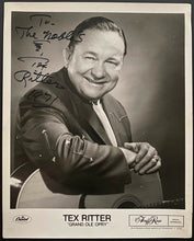Load image into Gallery viewer, Tex Ritter Signed Autographed Capital Records Publicity Photo Country Music Star