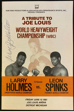 Load image into Gallery viewer, 1981 Vtg Boxing Program Holmes v Spinks Signed Jersey Joe Walcott Autographed