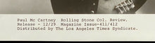 Load image into Gallery viewer, 1983 Vintage Paul McCartney Rolling Stone Magazine Promo Photo Double Issue