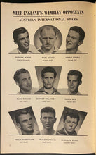 Load image into Gallery viewer, 1962 FIFA England Austria Soccer Friendly Program Wembley Stadium London Vintage