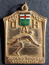 Load image into Gallery viewer, 1930 OHA Intermediate Hockey J. Ross Robertson Cup 10K Gold Medal Normie Mann