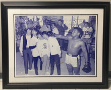 Load image into Gallery viewer, 1964 Muhammad Ali Signed Photo The Beatles + Ed Sullivan Deauville Hotel LOA