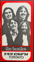 Load image into Gallery viewer, 1970 CKFH Toronto Fold Record Survey Music Chart 100 Greatest Songs Beatles Top