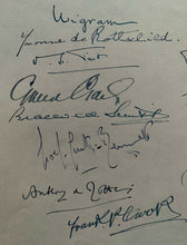 Load image into Gallery viewer, 1945 Wembley Reopening Guest Book Page Post WWII Ice Gala + Hockey Game