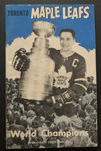 Load image into Gallery viewer, 1963 Toronto Maple Leafs Media Guide NHL Hockey Information Book World Champions