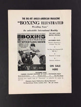 Load image into Gallery viewer, 1965 George Chuvalo Fight Program Royal Albert Hall Joe Bygraves Unscored Boxing