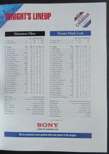 Load image into Gallery viewer, 1991-92 NHL Hockey Program Autographed Cover x25 Toronto vs Edmonton Oilers