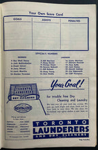 Load image into Gallery viewer, 1955 Maple Leaf Gardens Hockey Program Toronto Maple Leafs vs Chicago Blackhawks