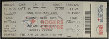 Load image into Gallery viewer, 2019 Vladimir Guerrero Jr Debut 1st Game Ticket Toronto Blue Jays Oakland A's