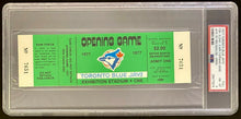 Load image into Gallery viewer, 1977 MLB Baseball Toronto Blue Jays 1st Game Full Rare Green Ticket PSA 8