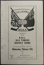 Load image into Gallery viewer, 1965 NHL Oldtimers vs Shelurne Huskies Hockey Program Vintage Sports