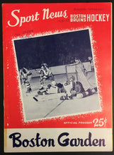 Load image into Gallery viewer, 1958 Boston Garden NHL Hockey Program Bruins vs Montreal Canadiens Richard