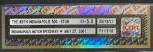 Load image into Gallery viewer, 2001 Vintage Indy 500 Race Ticket Helio Castroneves Indianapolis Motor Speedway