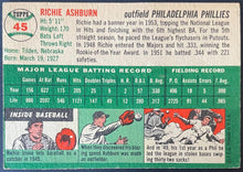 Load image into Gallery viewer, Richie Ashburn 1954 Topps #45 Philadelphia Phillies Baseball Trading Card MLB
