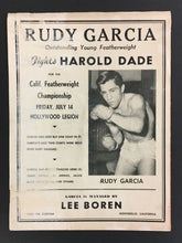 Load image into Gallery viewer, 1950 The Knockout Official Fite Program Billy Varga Leo Garibaldi