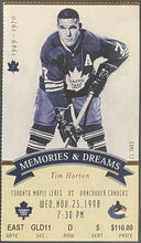 Load image into Gallery viewer, 11/25/1998 Maple Leaf Gardens Ticket Last Season Toronto vs Vancouver Canucks