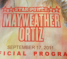 Load image into Gallery viewer, 2011 Floyd Money Mayweather vs Ortiz Boxing Program Star Power