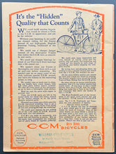 Load image into Gallery viewer, Vintage 1924 CCM Exercise Book Scribbler Notebook Bicycles Racing Sports Old