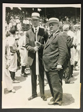 Load image into Gallery viewer, 1933 1st MLB All Star Game Press Photo Connie Mack & John McGraw Choose Sides