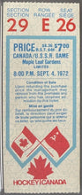 Load image into Gallery viewer, 1972 Summit Series Game 2 Ticket Team Canada vs USSR Hockey Toronto PSA EX 5