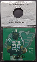 Load image into Gallery viewer, 21 Saskatchewan Roughriders Wisers Premium Drink Coasters CFL Football Vintage