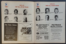 Load image into Gallery viewer, 1976 Winnipeg Arena WHA Hockey Program Jets vs San Diego Mariners Bobby Hull