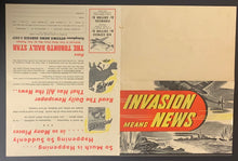 Load image into Gallery viewer, 1942 Toronto Daily Star Fold Out Advertisement Invasion News Vintage